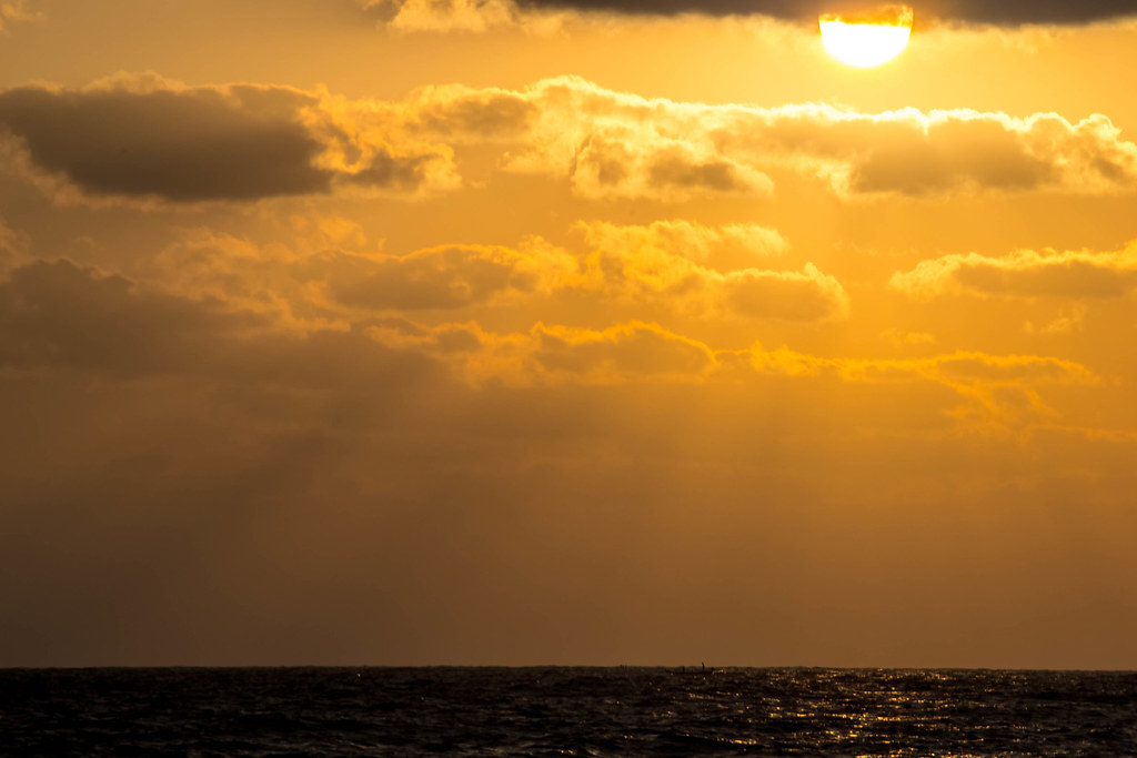 Sunrise over horizon