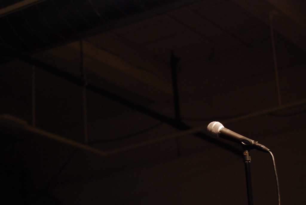 Microphone on podium